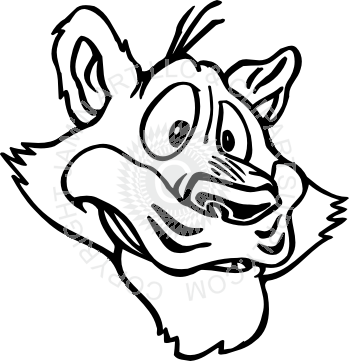 Scared Panther Clipart - Scared Panther Mascot (349x361)