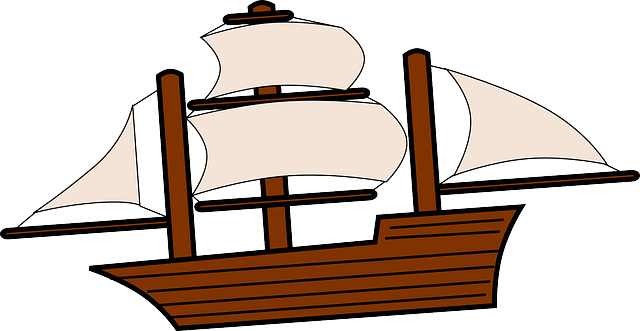 Sailing Ship Clipart Perahu - Greek Ship Clip Art (640x331)