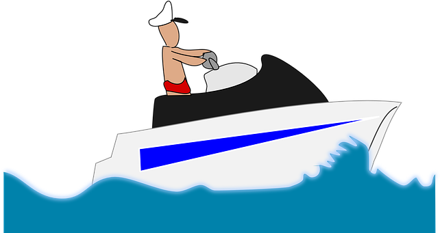 Boat, Leisure, Navigation, Ocean, Ride - Hombre En Barco Png (659x340)