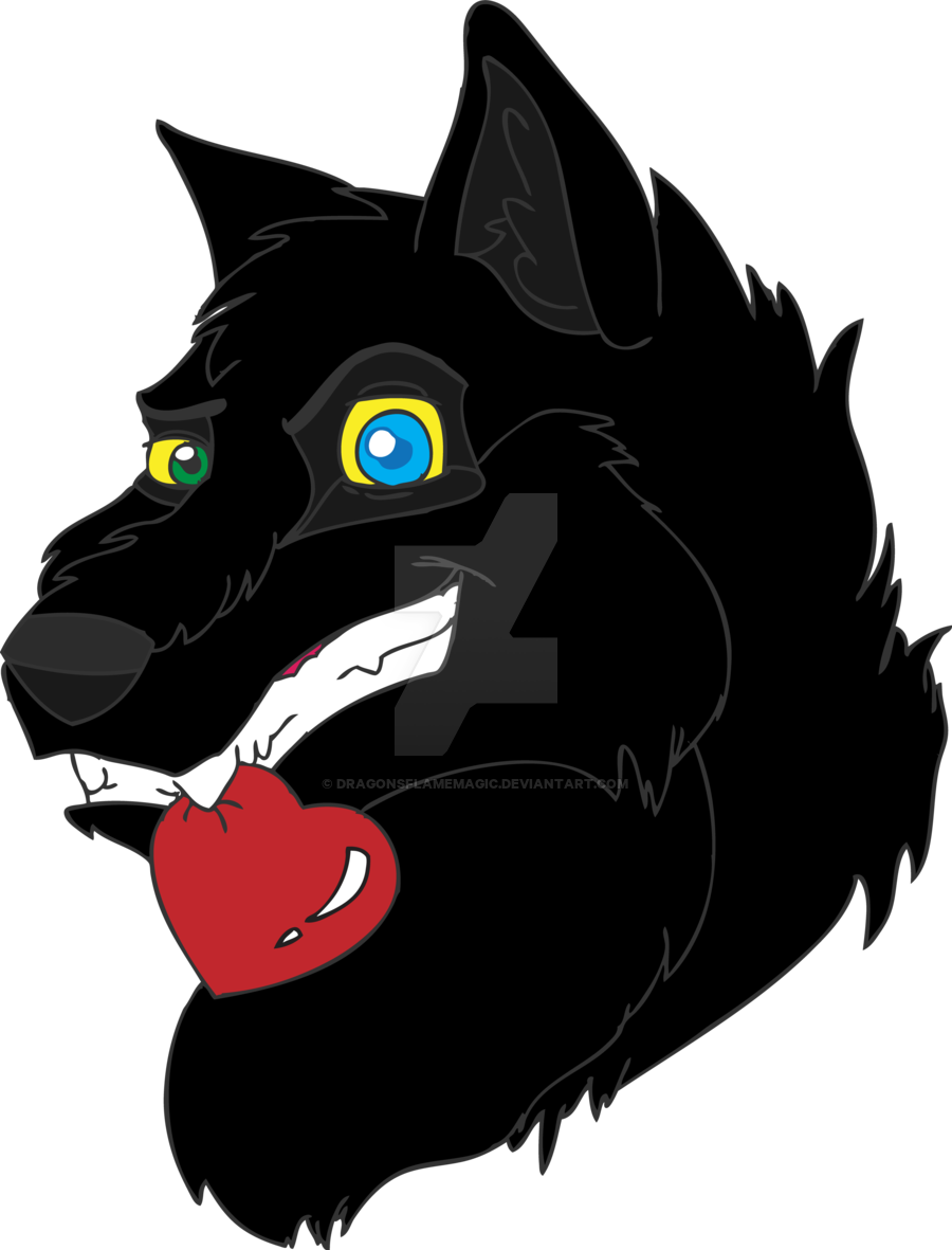 Black Werewolf Heart By Dragonsflamemagic Black Werewolf - Illustration (900x1181)