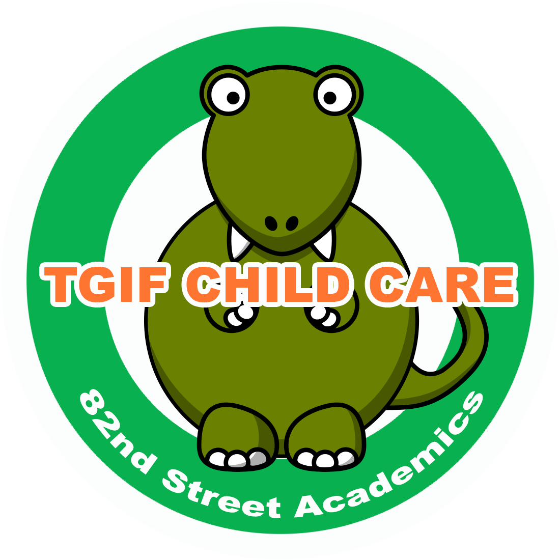 Logo Tgif Child Care-1 - Cartoon Tyrannosaurus Rex Dinosaur Shower Curtain (1875x1275)