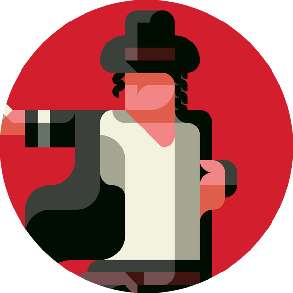 This Work Is Created On An Iphone Drawing App - Michael Jackson Flat Illustrations (600x600)