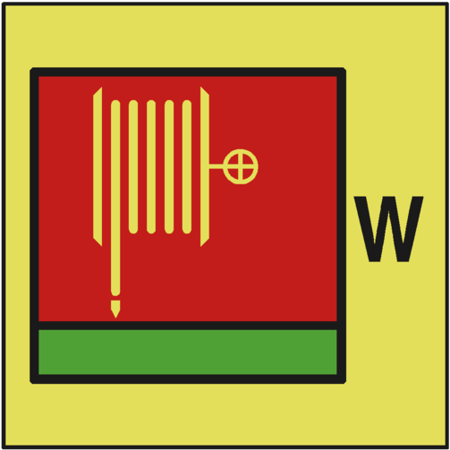 Water Fire Hose & Nozzle Imo Sign - Symbol (600x600)