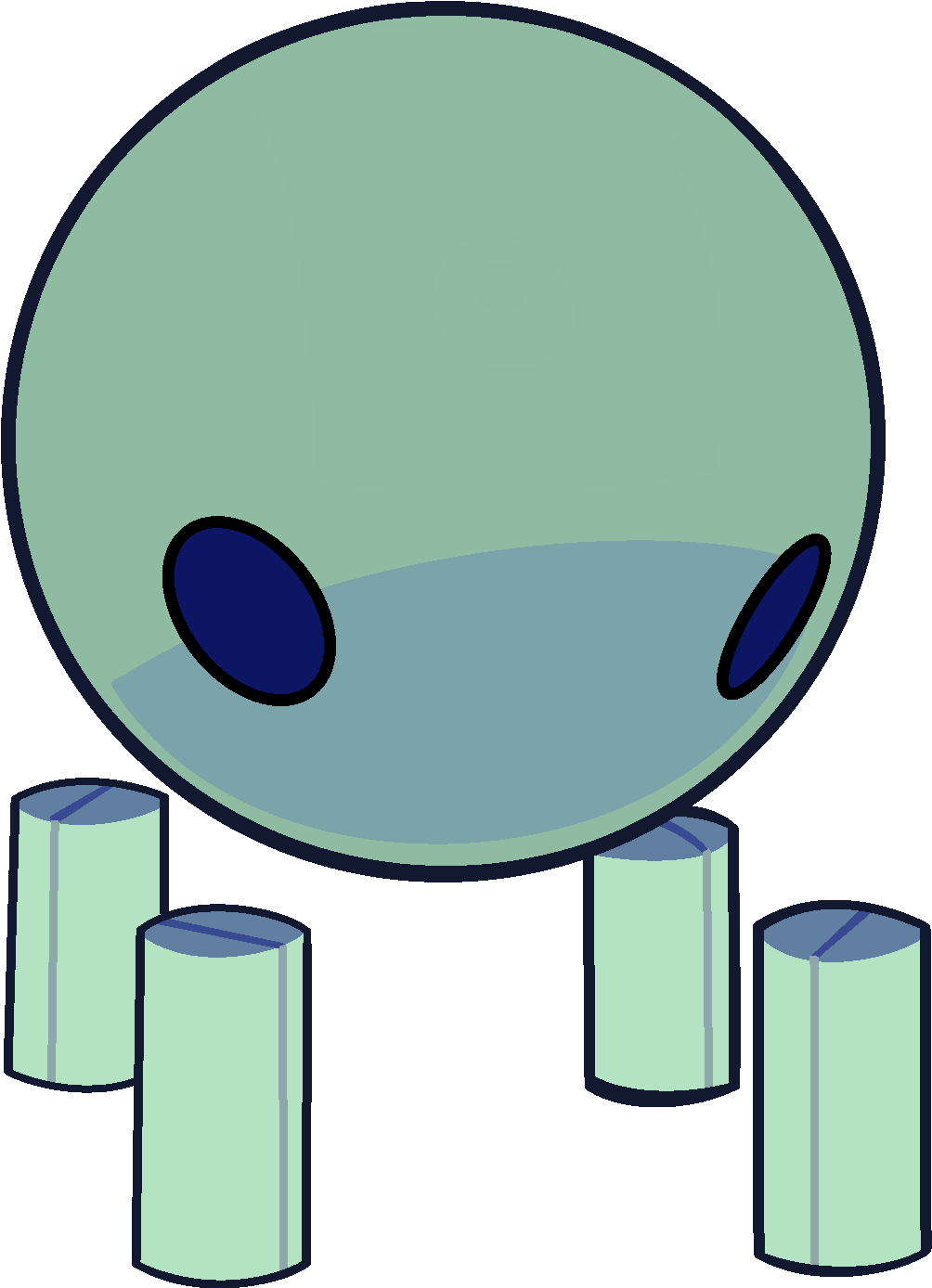 Closed Hatch - Steven Universe Peridots Robots (1218x1626)