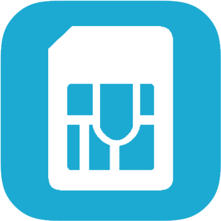 Dual Sim Icon Sign - Sim Card Icon Blue (558x480)