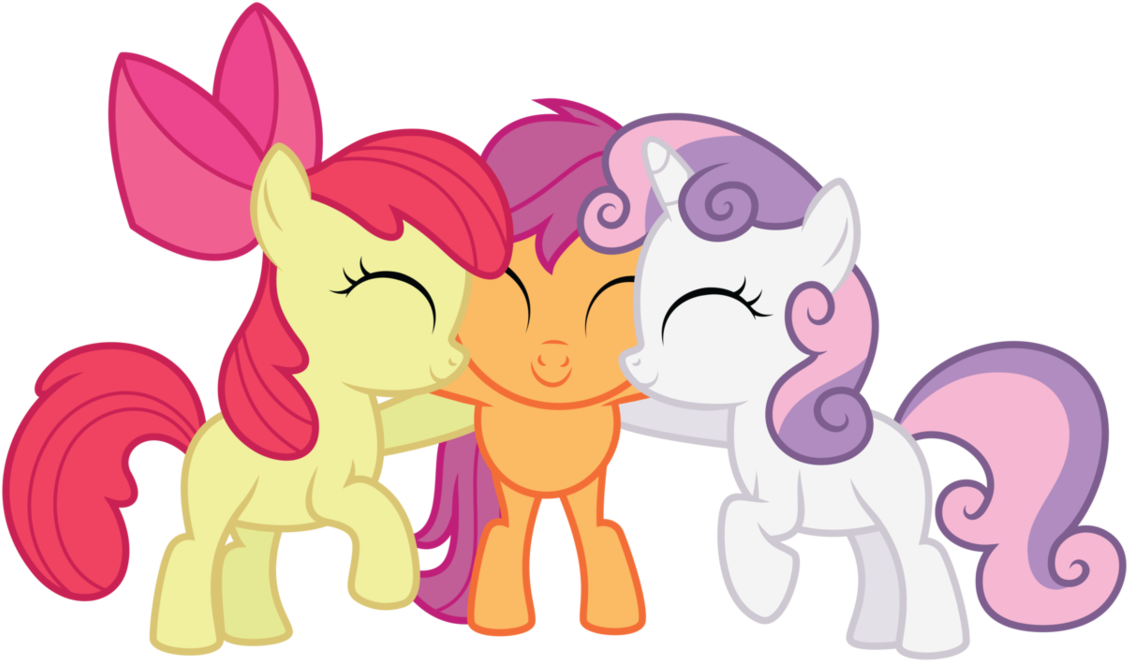 Cmc Group Hug By Midnight Blitz - Cutie Mark Crusaders Hugging (1199x666)