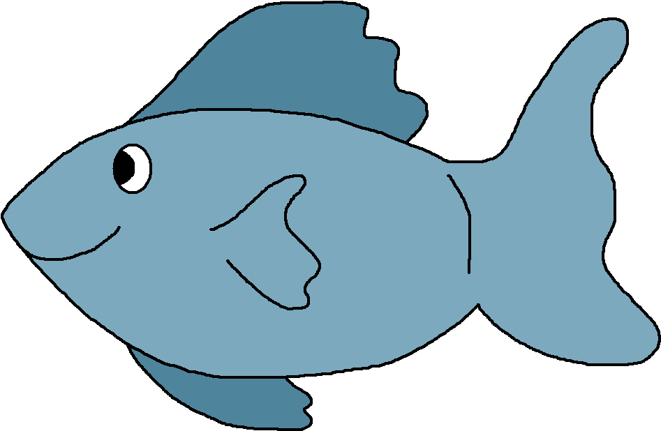 Poisson Bleu - Green Fishes Clipart (973x644)