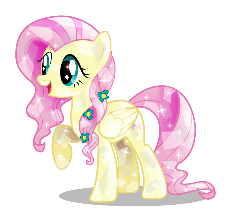 Crystal Fluttershy By Infinitewarlock - My Little Pony Crystal Fluttershy (921x867)