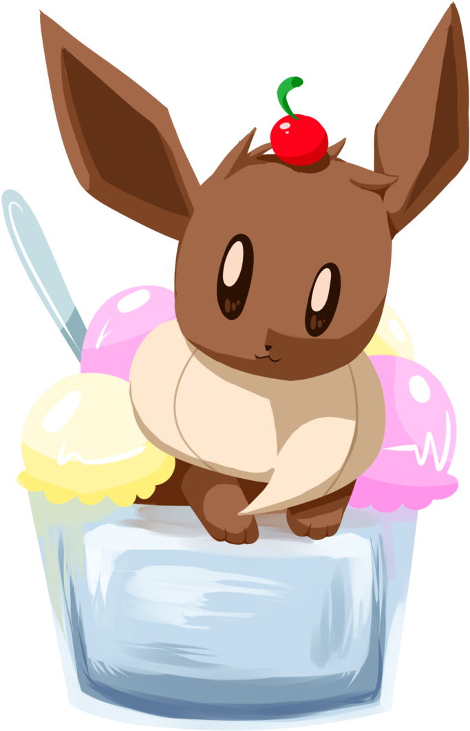 Eevee Ice Cream - Eevee And Ice Cream (900x1167)