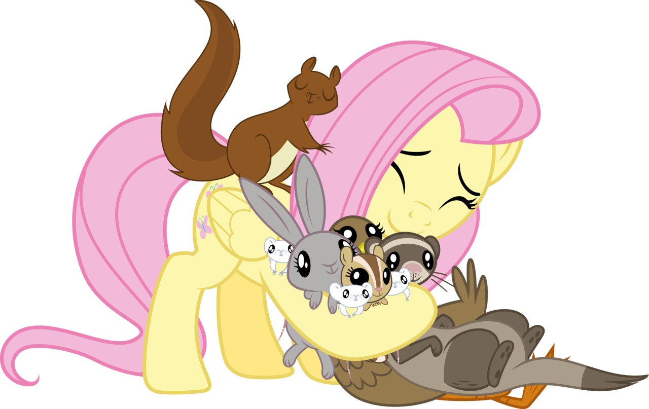 Fluttershy By Vulthuryol00 - Fluttershy Animals Png (1280x807)