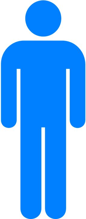 Bathroom Sign 8, Buy Clip Art - Men Toilet Sign Blue (360x720)