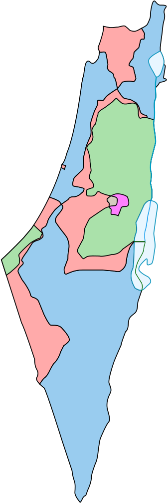 1947 Un Partition Plan 1949 Armistice Comparison - Israel 1967 Borders (367x1029)
