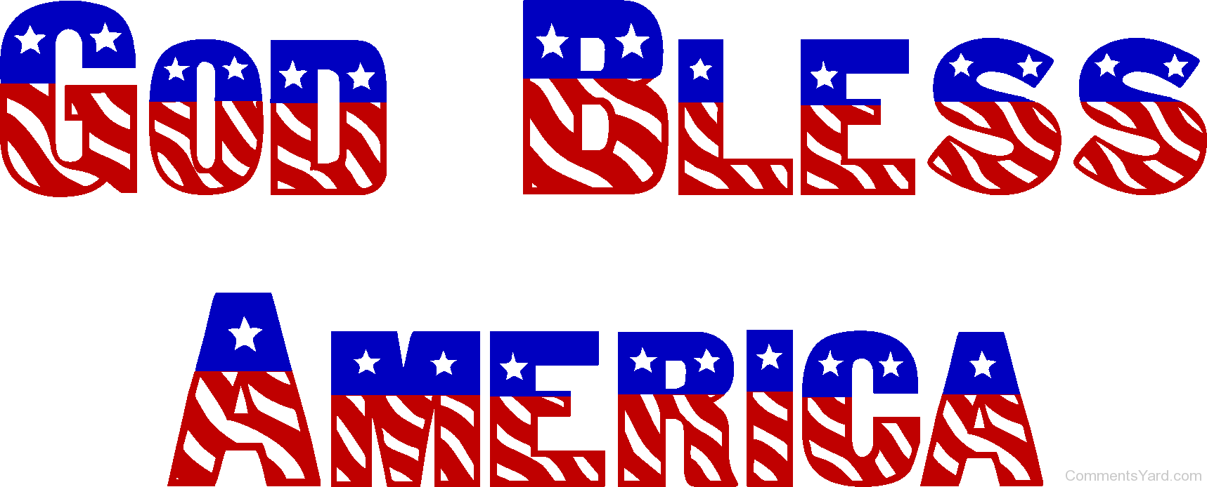 God Bless Picture- Cy120 - God Bless America Text (1717x694)
