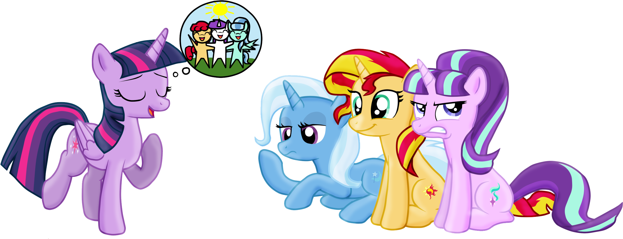 My Little Pony Equestria Girls Trixie Lulamoon Doll - Twilight Sparkle Sunset Shimmer Starlight Glimmer (2444x969)