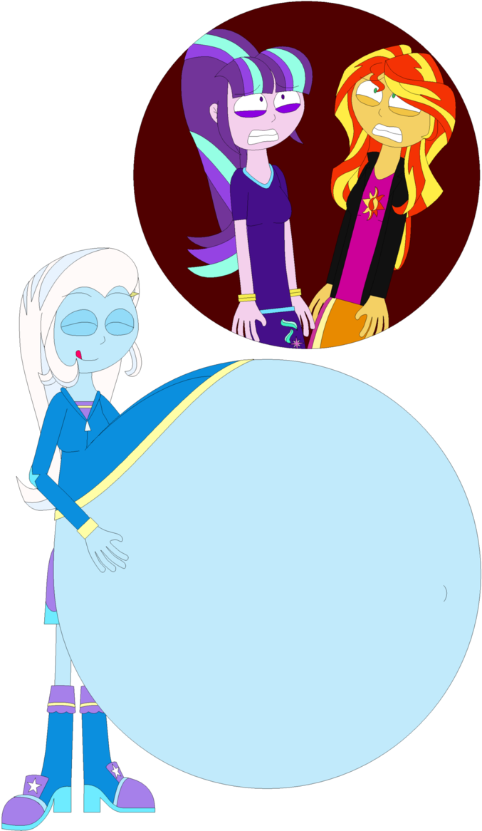 Trixie Ate Sunset Shimmer And Starlight Glimmer By - Sunset Shimmer Ate The Mane 6 (682x1172)