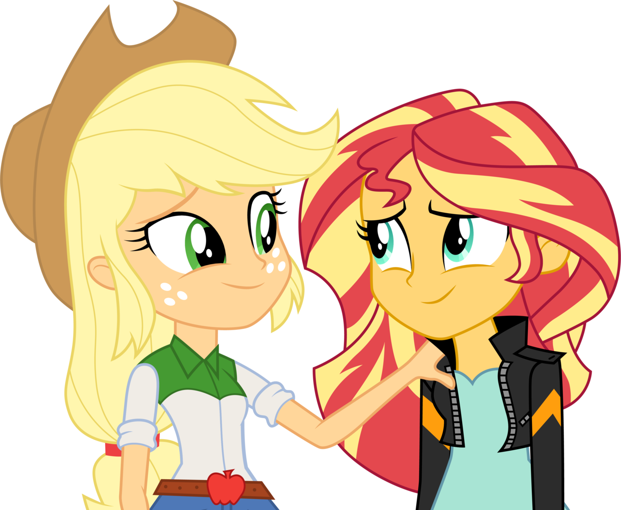 My Little Pony Starlight Glimmer Vs Sunset Shimmer - Sunset Shimmer And Applejack (1247x1024)
