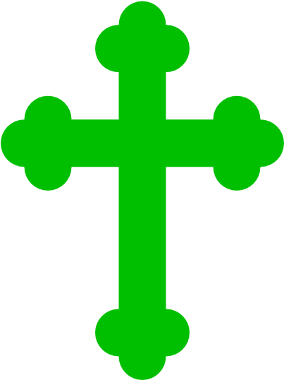 Green Cross Png 900px Large Size - Baptism Cross (402x595)