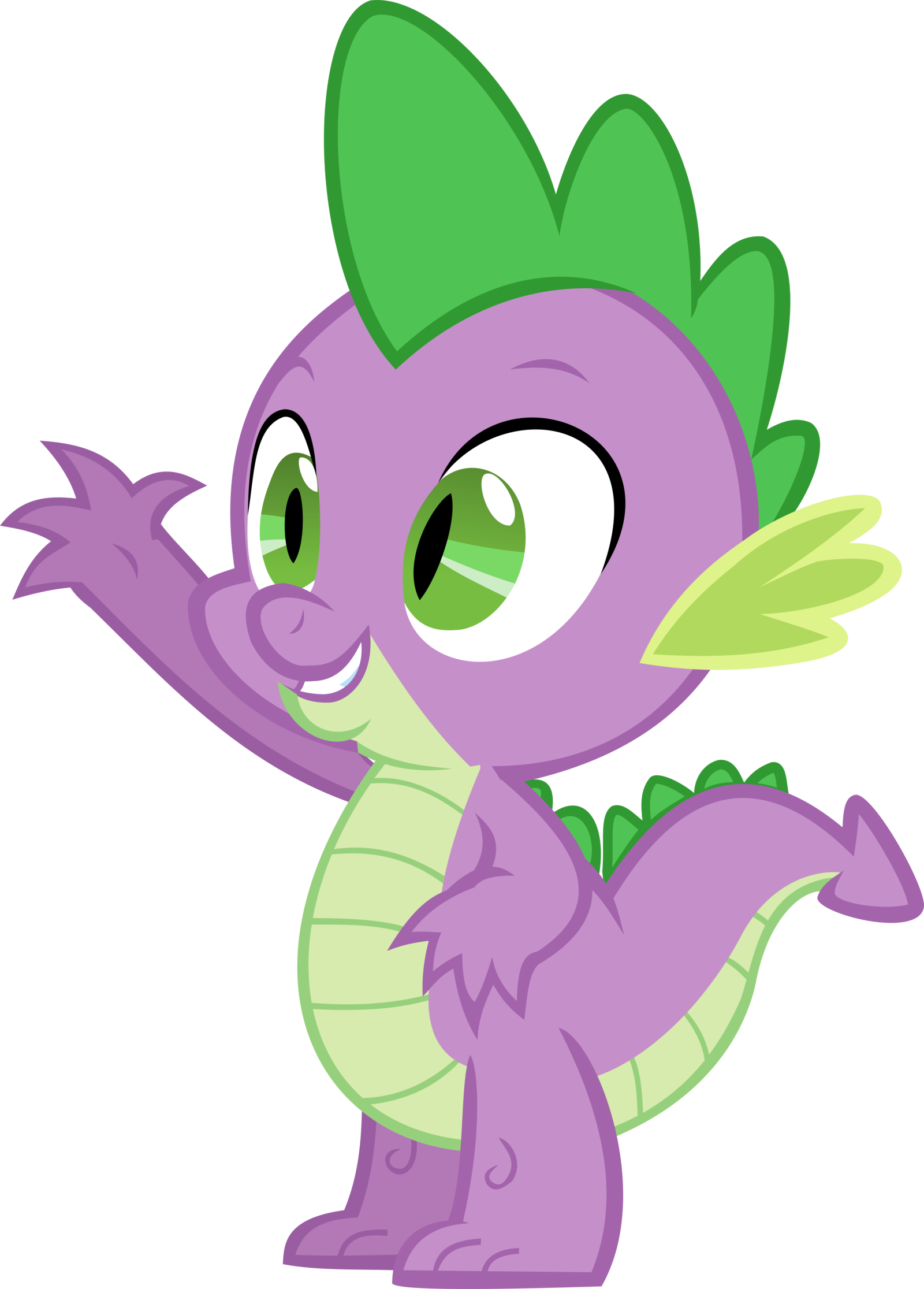I'm So Scared - My Little Pony Spike Sad (1600x2231)