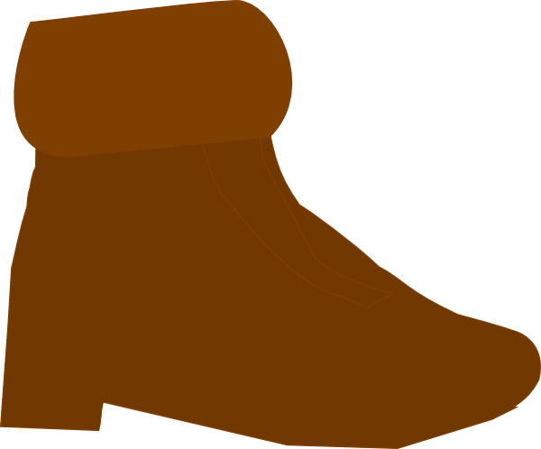 Brown Boot Clip Art At Clker - Boot (600x498)
