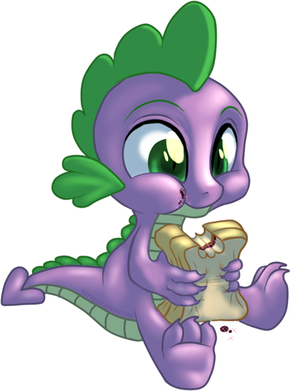 First Time Drawing Spike, I Think He Came Out Pretty - Peanut Butter Jelly Time My Little Pony (421x561)