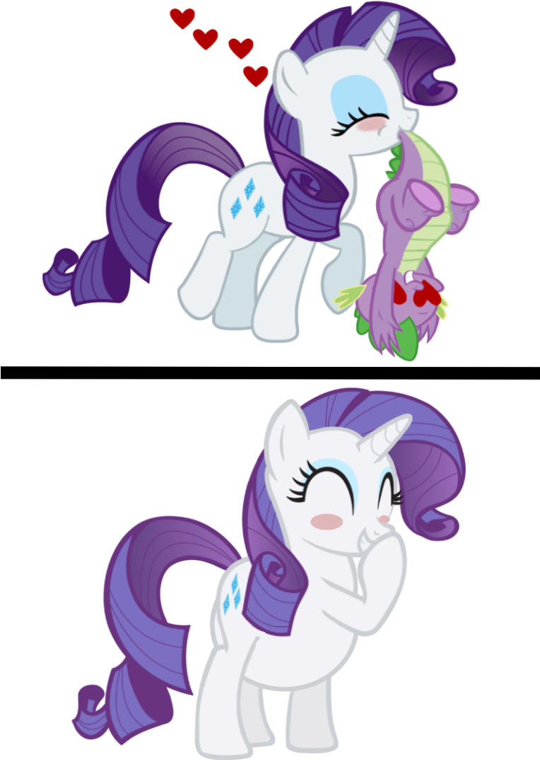 Rarity Eats Spike By Rarityvore - Rarity I Spike (763x1100)