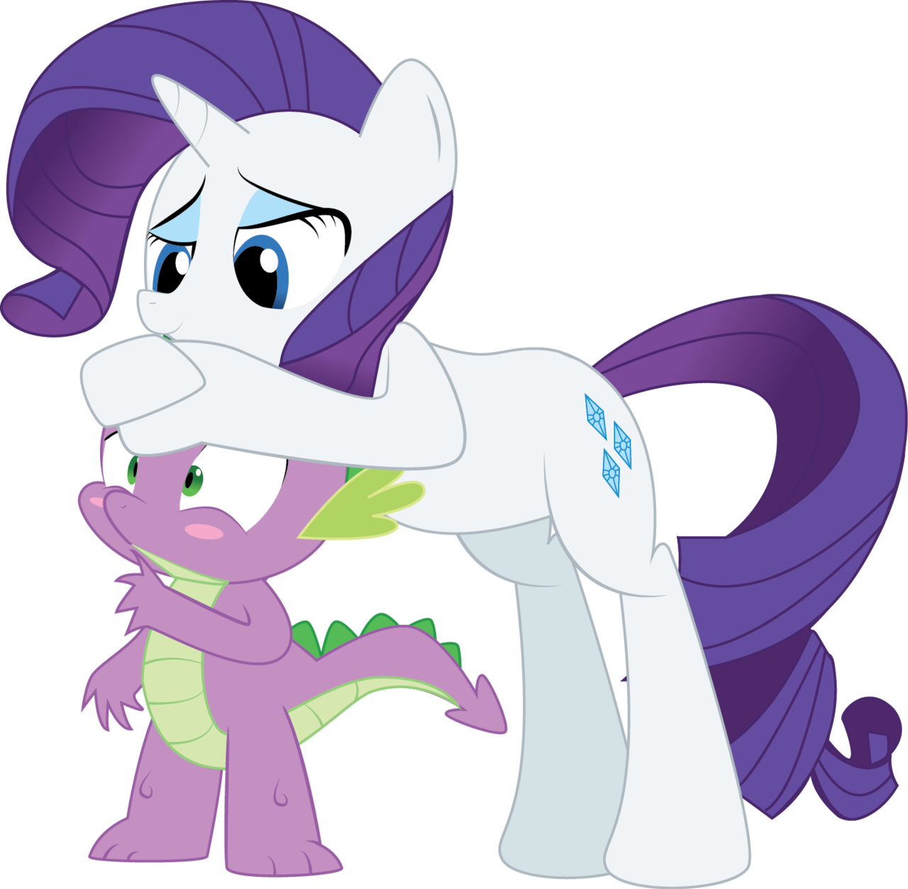 Mlp Fim - Mlp Rarity And Spike (1280x1253)