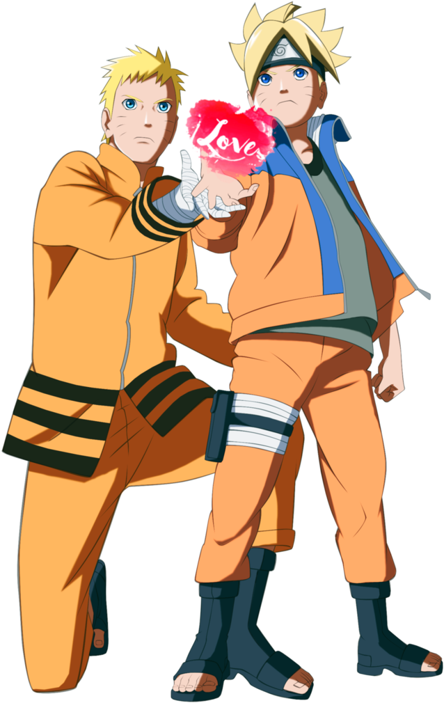 Naruto And Boruto Line Art Isn't Mine By Gevdano - Naruto And Boruto Png (697x1145)