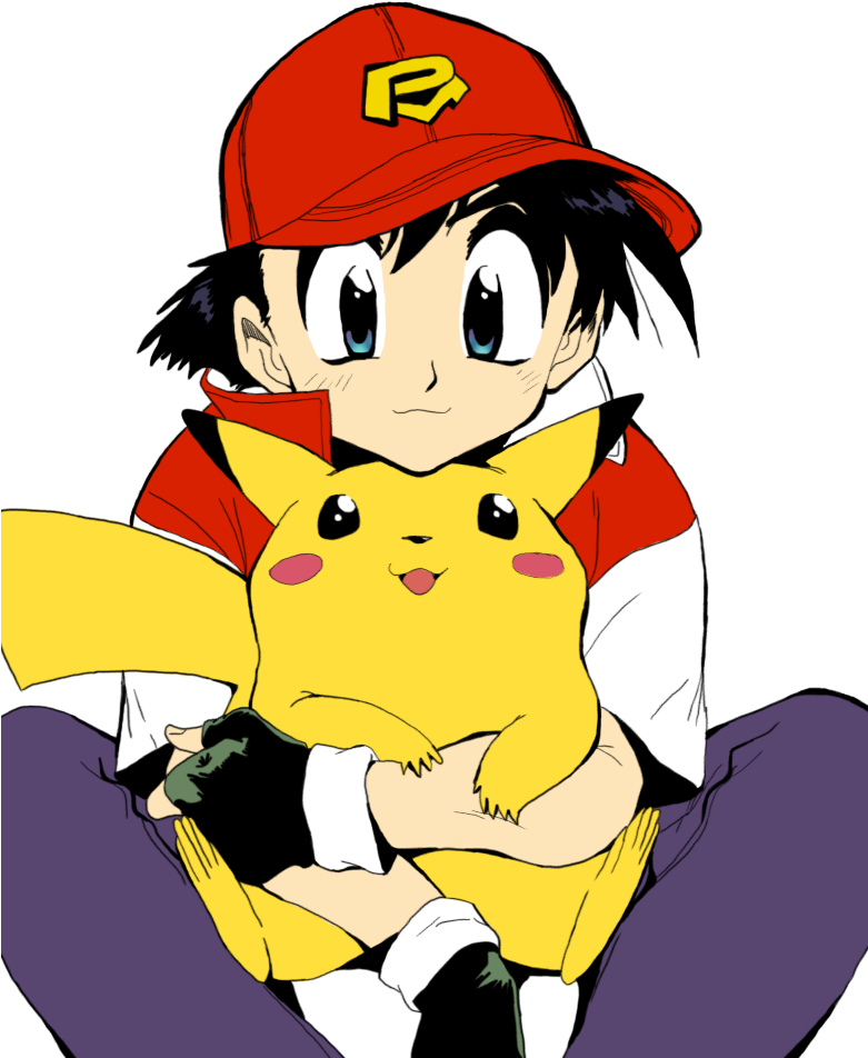 Ash And Pikachu Lineart Colored By 8i Emmz I8 - Cartoon (780x958)