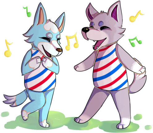 My Wolves Sharing Shirts <3 - Cartoon (500x436)