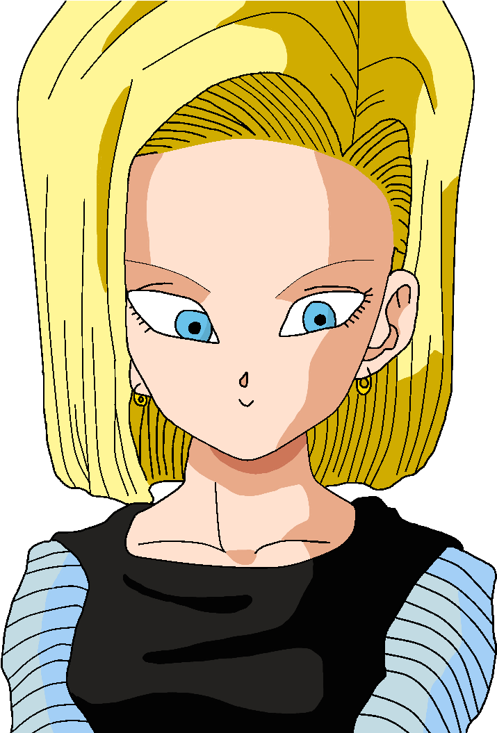 Dragonball C18 Lineart Farbig By Wallpaperzero - Dragonball C18 (741x1054)