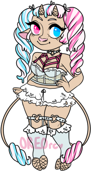 Cotton Candy Ice Cream Cow Custom By Oreorc - Cotton Candy Ice Cream Cow Custom By Oreorc (400x668)