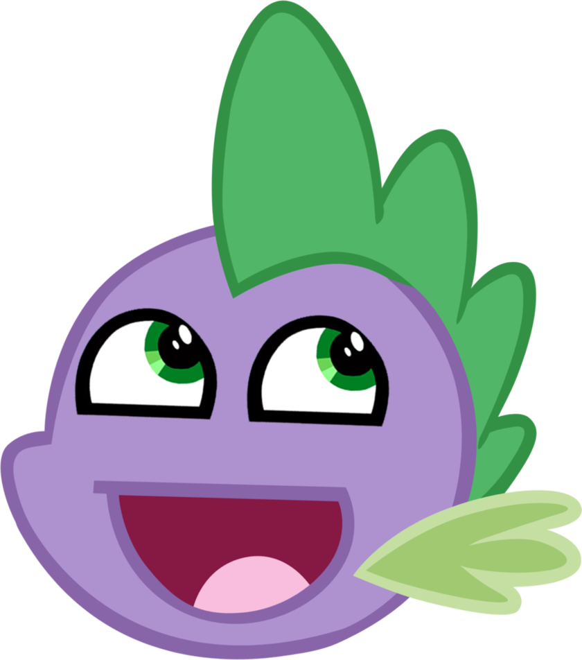Spike - Pinkie Pie Awesome Face (840x952)