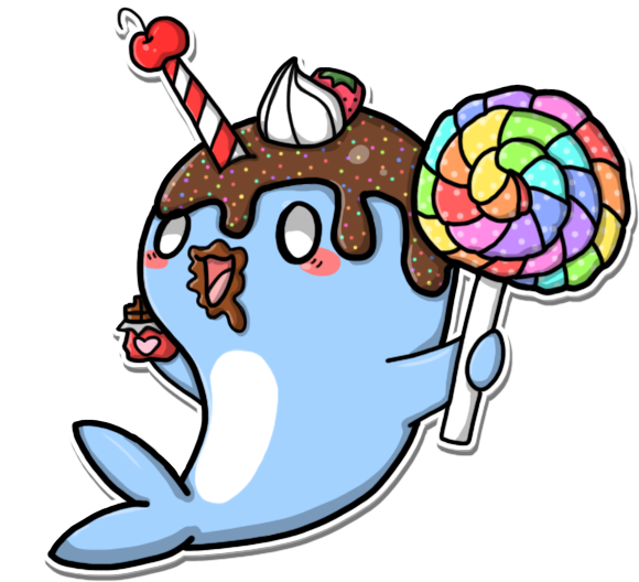 Ice Cream Narwhal Drawing Cartoon - Narwhal Drawing (669x613)