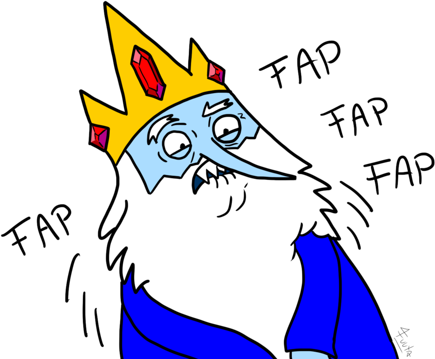 Pa Aチ Dwte Ice King Mammal Vertebrate Line Art Black - Meme Fap Fap Png (900x762)