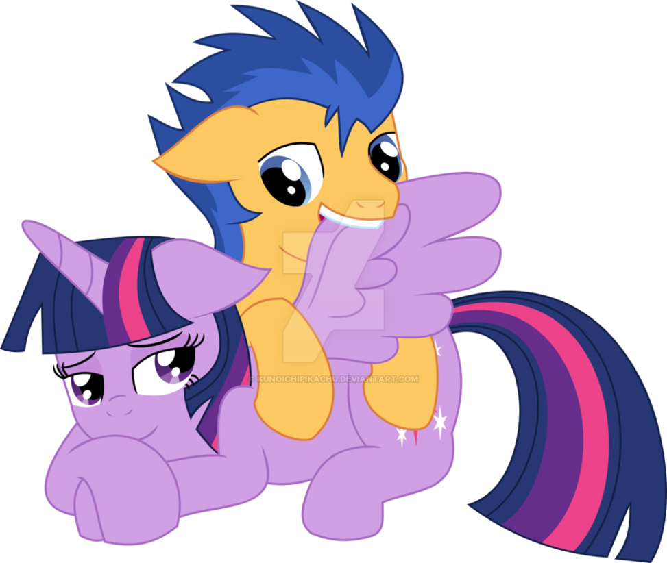*~twilight And Flash~* By Kunoichipikachu - Cartoon (973x822)