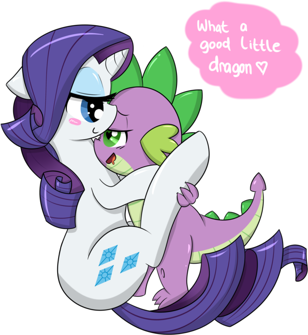 What A Good Little Dragon Rarity Spike Pony Pinkie - Cartoon (680x680)