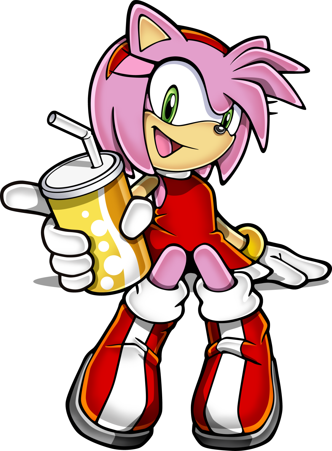 Sonic Art Assets Dvd - Amy Rose Official Art (1120x1521)