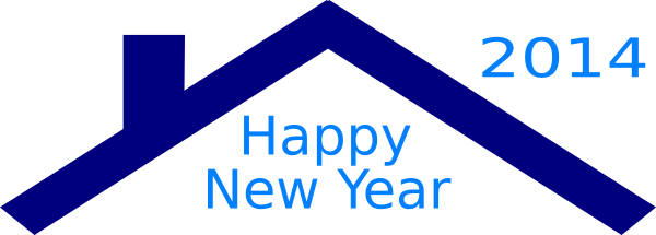 House Roof 2014 Svg Clip Arts 600 X 215 Px - Happy New Year Greetings (600x215)