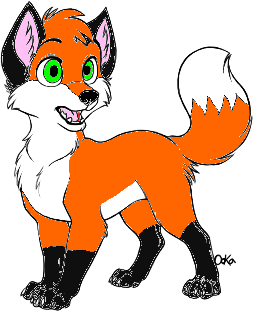 Free Fox Lineart By 0okamiseishin - Fox Furry Lineart (550x650)