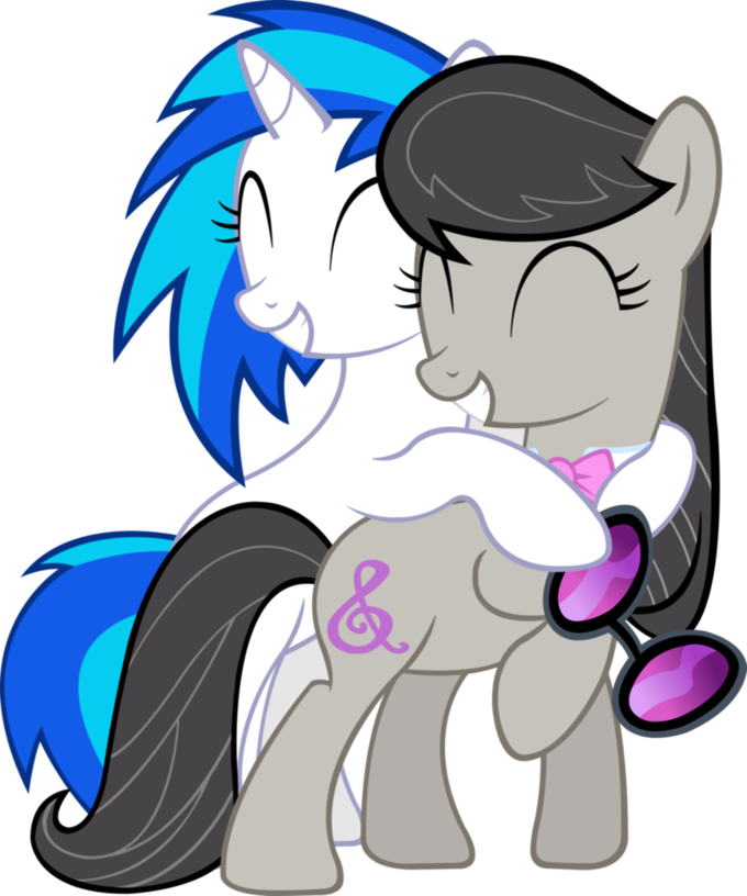 Fanmade Dj Pon-3 And Octavia Hugging - Vinyl And Octavia: University Days (680x816)