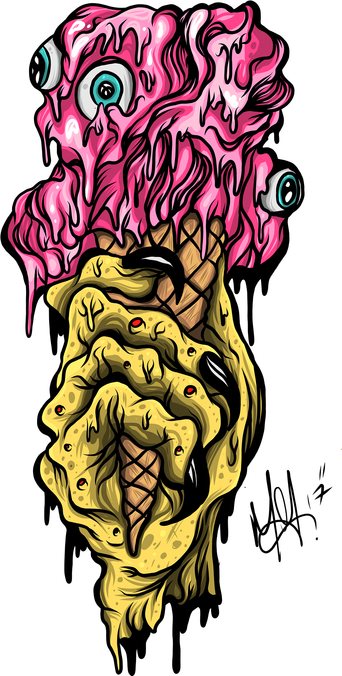 Pick Up Your Zombie Ice Cream Apparel At The Link Below - Zombie Ice Cream (1200x2266)