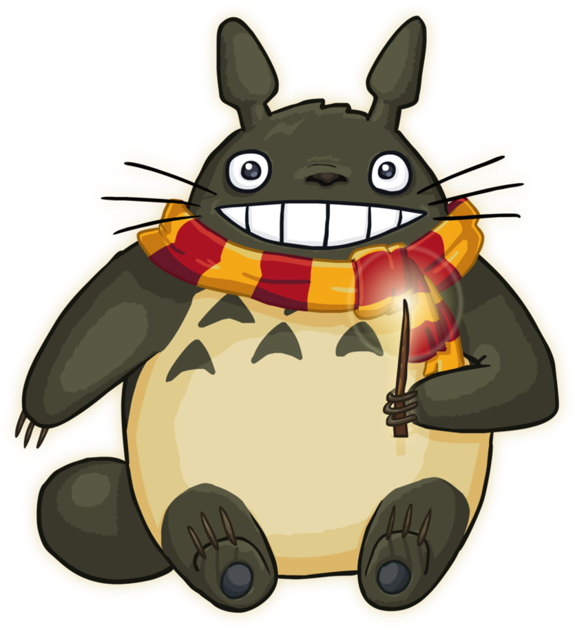 The Totoro Who Lived By Rezuaq - Harry Potter And Totoro (856x933)