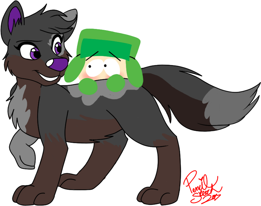 Art Trade - - - Kyle's Furry Friend By Hufflepuffrave - Cartoon (920x699)
