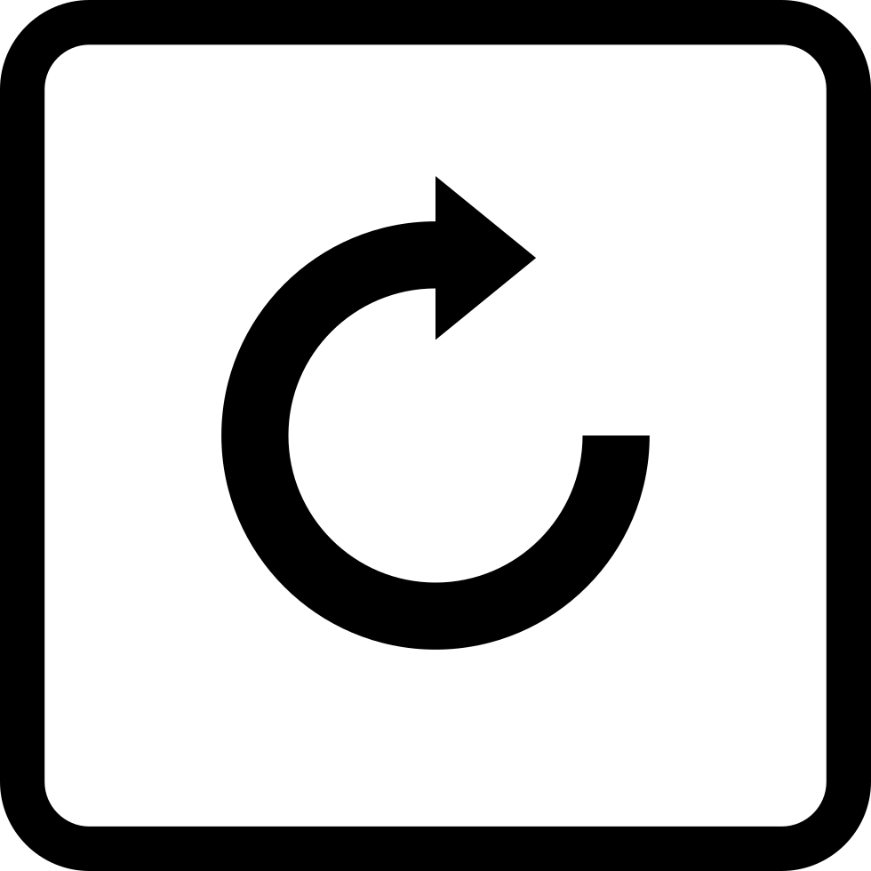 Circular Arrow In A Square Button Comments - Letter T In A Square (980x980)