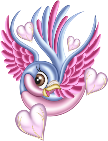 Stitch - Rockabilly Bird Png Transparent (392x500)