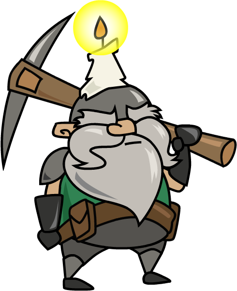 Miner - Cartoon Miner Transparent Background (490x600)