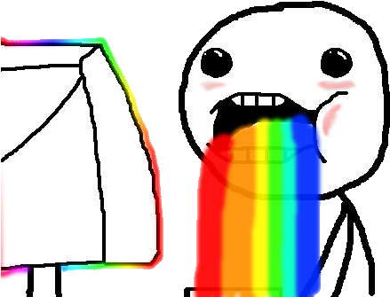 Puking Rainbows Is A Popular Theme In Online Comics - Puking Rainbows Is A Popular Theme In Online Comics (522x399)