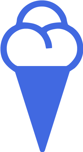 Royal Blue Ice Cream 2 Icon - Green Ice Cream Cone Icon (512x512)