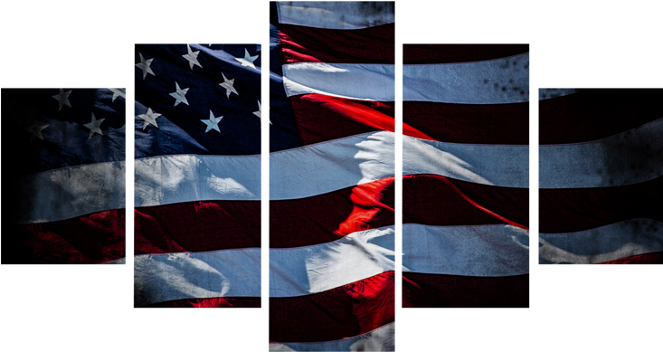 Old Glory Shinning American Flag Canvas Prints - Painting (800x800)