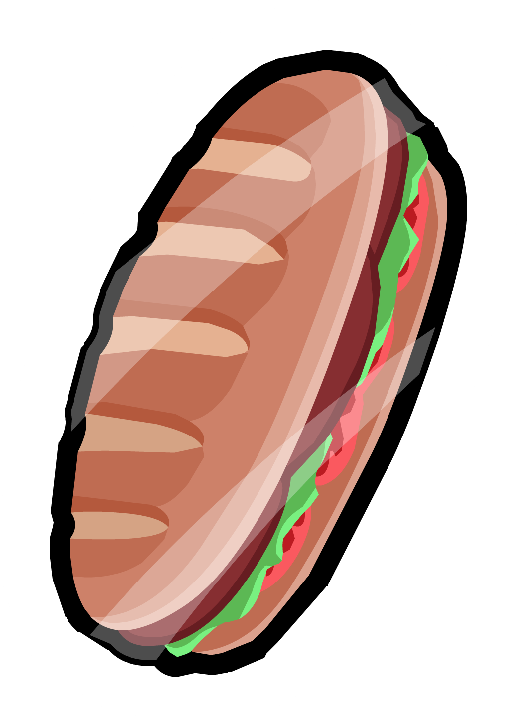Deluxe Sandwich Pin Icon - Club Penguin Sandwich (1038x1459)